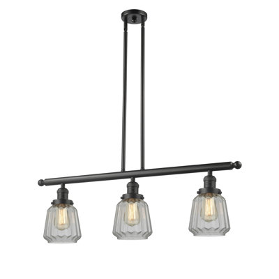 Oiled Bronze Linear Chandelier 3 Light Oiled Bronze Linear Chandelier 3 Light
